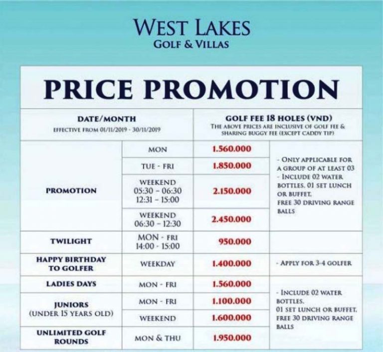 Viet Green Golf, sân golf West Lake